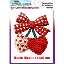 F17 Ajans Örgü Görünümlü Ütü ile Yapışan Tişört Tekstil Baskı