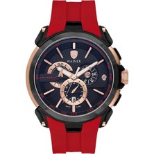 Wainer Analog Erkek Kol Saati 48 mm Kırmızı Silikon Kordon 10 Atm