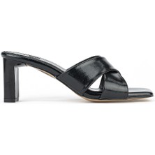 Ziya, Kadın Topuklu Terlik 161996Z610 Siyah