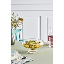 Glamis Selen Concept Ay Model Ayaklı El Yapımı Cam Salata ve Sunum Kasesi