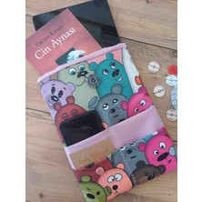 TUYLUTUKKAN Ayıcık Sevimli Kafalar 20×27CM 4 Ceplı Kıtap ve Tablet Kılıfı