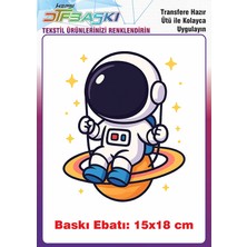 F17 Ajans Astronot Uzay Ütü ile Yapışan Tişört Tekstil Baskı