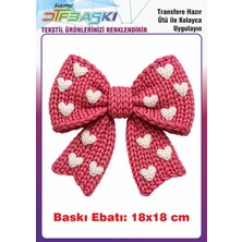 F17 Ajans Örgü Görünümlü Ütü ile Yapışan Tişört Tekstil Baskı