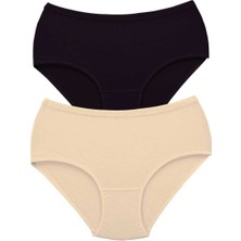 Çamaşır Kenti 2 Adet Tutku Kadın Yüksek Bel Bato Kalın Lastik Külot S2