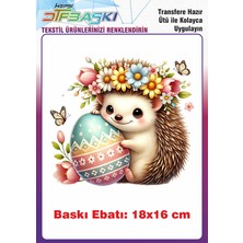 F17 Ajans Paskalya Temalı Ütü ile Yapışan Tişört Tekstil Baskı