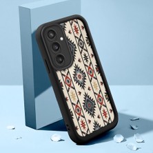 HONTINGA Samsung Galaxy S23 Fe ile Uyumlu Kılıfı Düşüme Önleyici Basitlik Anti Düşme Kamera Korumali Süslü Desen Siyah Desen Yumuşak Silikon Telefon Kılıfı K2-0255