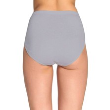 Çamaşır Kenti 7 Adet Tutku Kadın Yüksek Bel Bato Kalın Lastik Külot Gri