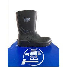 Techno Boots S4 Çelik Burun Koyu Yeşil 27 Cm. Tpu Poliüretan  Kısa Çizme %100 Su Geçirmez