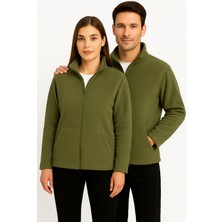 Kae Laurean Unisex Anti-Pilling Tüylenme Yapmayan Standart Fit Tam Fermuarlı Soğuk Geçirmez Polar Hırka