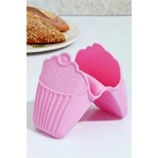 Royal Gross 2 Adet Silikon Fırın Eldiveni Isı Yalıtımlı Kaymaz Mikrodalga Tencere Tepsi Tutacağı Pembe