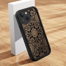 HONTINGA iPhone 14 ile Uyumlu Kılıfı Düşüme Önleyici Basitlik Anti Düşme Kamera Korumali Süslü Desen Siyah Desen Yumuşak Silikon Telefon Kılıfı K2-0255