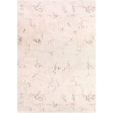 Aren Halı Arslev Modern Krem Polyester Kaydırmaz Tabanlı Makine Halısı