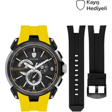 Wainer Analog Erkek Kol Saati 48 mm Sarı Silikon Kordon 10 Atm