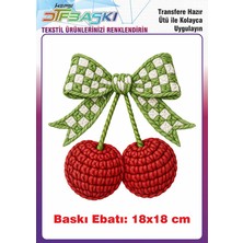 F17 Ajans Örgü Görünümlü Ütü ile Yapışan Tişört Tekstil Baskı