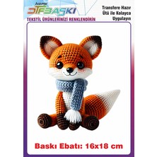 F17 Ajans Örgü Görünümlü Ütü ile Yapışan Tişört Tekstil Baskı