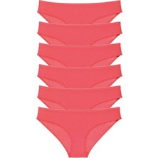 Çamaşır Kenti 6 Adet Süper Eko Set Likralı Kadın Slip Külot Fuşya