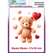 F17 Ajans Örgü Görünümlü Ütü ile Yapışan Tişört Tekstil Baskı