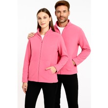 Kae Laurean Unisex Anti-Pilling Tüylenme Yapmayan Standart Fit Tam Fermuarlı Soğuk Geçirmez Polar Hırka