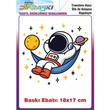 F17 Ajans Astronot Uzay Ütü ile Yapışan Tişört Tekstil Baskı