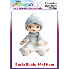 F17 Ajans Örgü Görünümlü Ütü ile Yapışan Tişört Tekstil Baskı