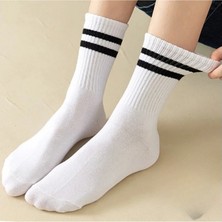 Filora Socks 6'lı Ekonomik Uzun Kolej Çemberli Tenis Çorabı Beyaz - Erkek Kadın Için Uygun