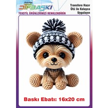 F17 Ajans Örgü Görünümlü Ütü ile Yapışan Tişört Tekstil Baskı