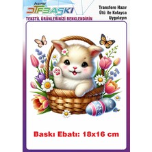 F17 Ajans Paskalya Temalı Ütü ile Yapışan Tişört Tekstil Baskı