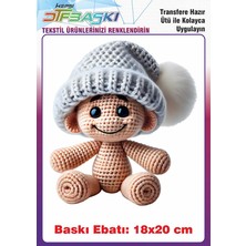 F17 Ajans Örgü Görünümlü Ütü ile Yapışan Tişört Tekstil Baskı A4 Ebatında Yüksek Kalite