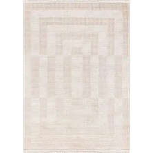 Aren Halı Hansted Moderm Krem Polyester Kaydırmaz Tabanlı Makine Halısı
