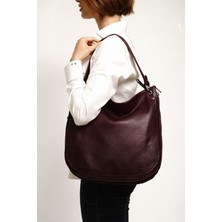 Atelier Terra Marea Espırıon Bordo | Hakiki Deri Kadın Tote ve Ince Askılı Omuz Çantası