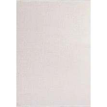 Aren Halı Vester Modern Krem Polyester Kaydırmaz Tabanlı Makine Halısı