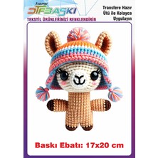 F17 Ajans Örgü Görünümlü Ütü ile Yapışan Tişört Tekstil Baskı