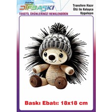 F17 Ajans Örgü Görünümlü Ütü ile Yapışan Tişört Tekstil Baskı