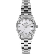 Platin Pierre PL-1261LA-A1 Minimal Takvimli Sedef Kadran Kadın Kol Saati