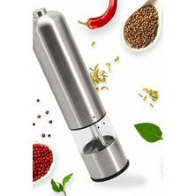 Gampus 2li Pratik Otomatik Öğütücü Pilli Değirmen Tuzluk Biberlik Baharat Biber 2 Adet