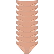 Çamaşır Kenti 9 Adet Süper Eko Set Likralı Kadın Slip Külot Ten