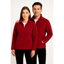 Kae Laurean Unisex Anti-Pilling Tüylenme Yapmayan Standart Fit Tam Fermuarlı Soğuk Geçirmez Polar Hırka