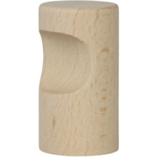 Naturel Dekor Ahşap Özel Parmak Kesim Kulp, Dolap Çekmece Kulpu 1 Adet, Bambu, Hasır, Iskandinav, Bohem, Modern