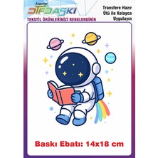 F17 Ajans Astronot Uzay Ütü ile Yapışan Tişört Tekstil Baskı