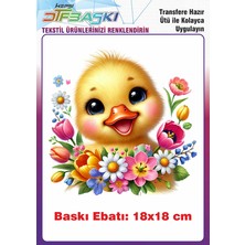 F17 Ajans Paskalya Temalı Ütü ile Yapışan Tişört Tekstil Baskı