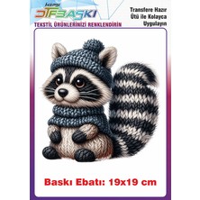 F17 Ajans Örgü Görünümlü Ütü ile Yapışan Tişört Tekstil Baskı