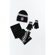 Lc Waikiki Yeni Sezon Beşiktaş Baskılı Erkek Çocuk Atkı Bere Eldiven Takım