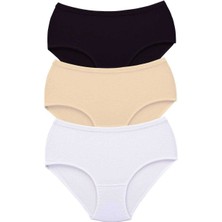 Marsilyan 3 Adet Tutku Kadın Yüksek Bel Bato Kalın Lastik Külot S5