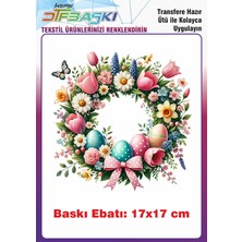 F17 Ajans Paskalya Temalı Ütü ile Yapışan Tişört Tekstil Baskı