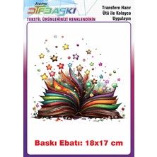 F17 Ajans Kitap Özel Tasarım Ütü ile Yapışan Tişört Tekstil Baskı