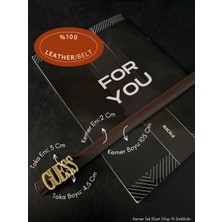 Fiori Hakiki Bombeli Deri Yazılı Toka Detaylı Kadın Kemeri, Ceket Kemeri, Gömlek Kemeri, Elbise Kemeri