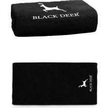 Spor Fitness Havlusu %100 Pamuk 90X50 cm Siyah