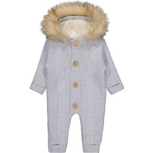 Beybek Kapşonlu 3-12 Ay Tulum - Mavi 3-6 Ay