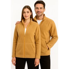 Kae Laurean Unisex Anti-Pilling Tüylenme Yapmayan Standart Fit Tam Fermuarlı Soğuk Geçirmez Polar Hırka