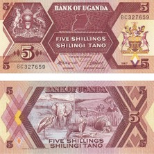 Lidya Koleksiyon Uganda 5 Şilin - 1987 - Çil